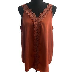 NWOT Orange Floral Tank